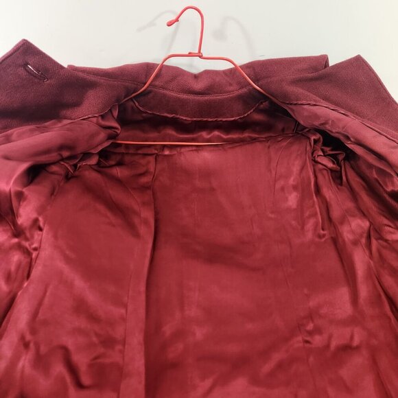 Vintage Wine Red Handmade Pea Coat Womens Small - Picture 10 of 15